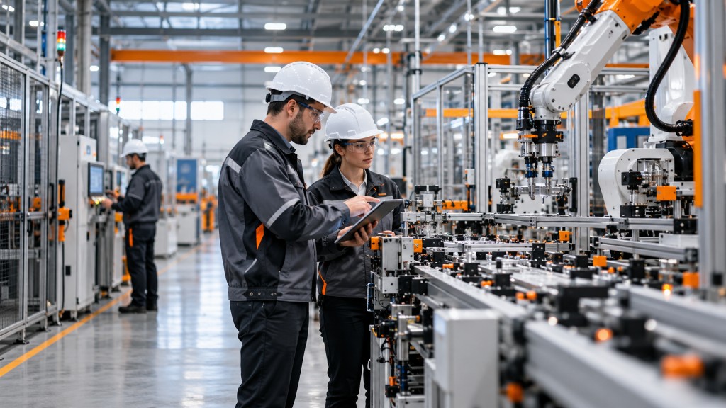 Modern manufacturing production floor