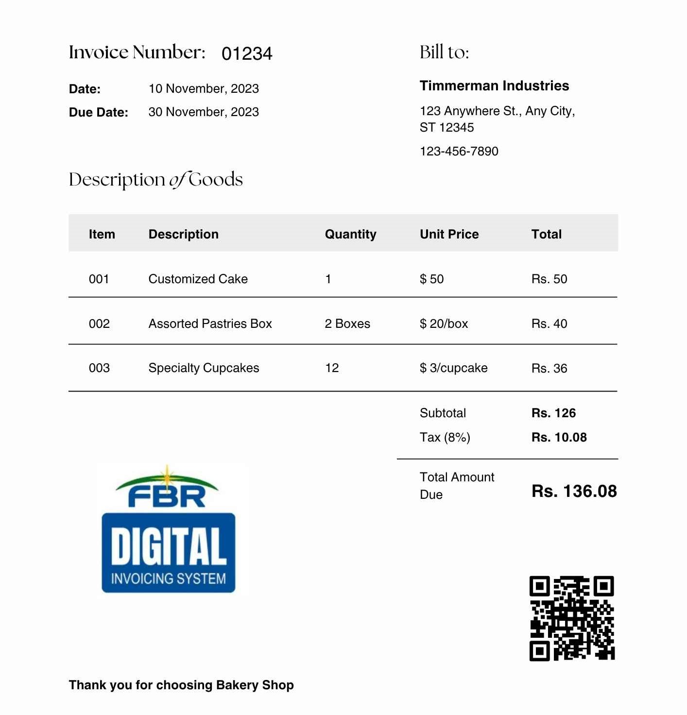 Business Invoice - FBR Digital Invoicing Integration System