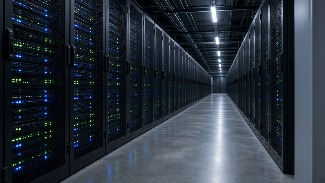 Enterprise data center corridor with active server infrastructure